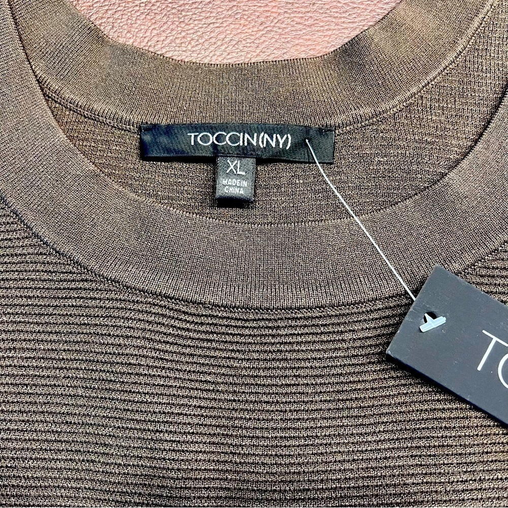 TOCCIN Brooke Knit Tank Top Brown XL - Picture 6 of 8